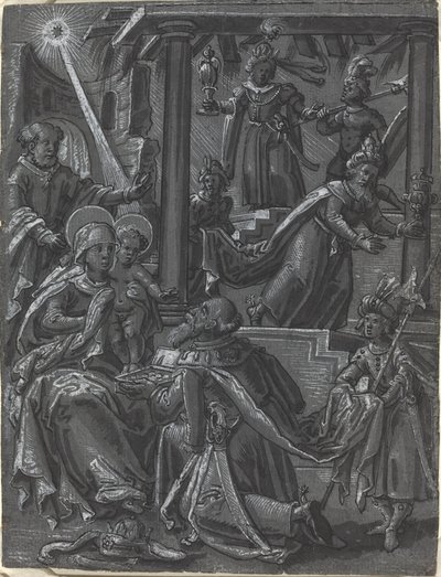 Kongernes tilbedelse [recto], ca. 1600. af Unbekannt