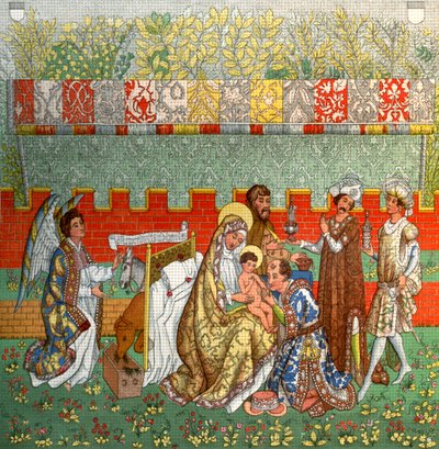 The Adoration of the Magi, the tapet of Berne, 14. århundrede, 1870 af Unbekannt