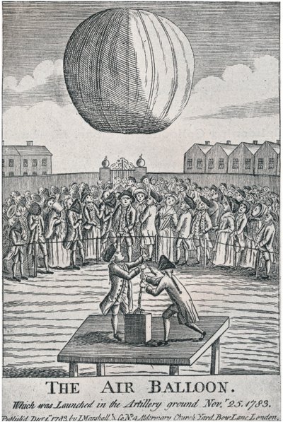 Luftballonen, 1783, 1920. af Unbekannt