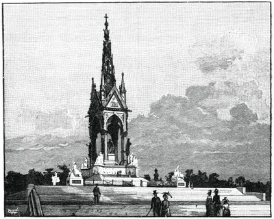 Albert Memorial, Kensington, London, 1900 af Unbekannt