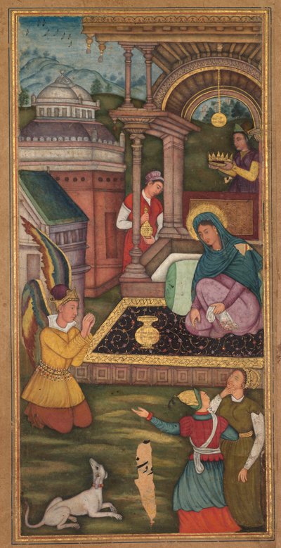 Bebudelsen, fra en Mirat al-quds af fader Jerome Xavier Spanish, 1549-1617, 1602-1604. af Unbekannt