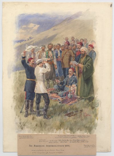 Apriloprøret 1878. Forhandlinger i oprørernes hovedkvarter, 1878 af Unbekannt