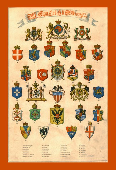 Alle nationers våben, 1858. af Unbekannt