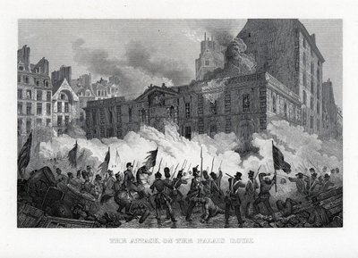 Angrebet på det kongelige palads, 1882 af Unbekannt