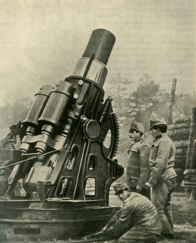 Den østrigske 12-tommer Siege Howitzer, 1914-1918, c1920. af Unbekannt