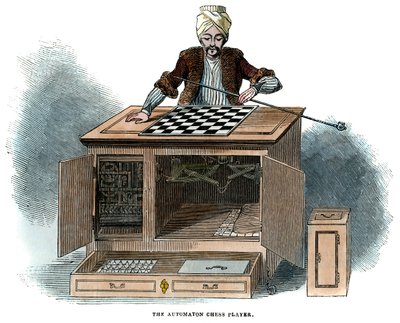 Den automatiske skakspiller, 1845 af Unbekannt
