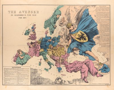The Avenger: An Allegorical War Map for 1877, 1876-1877. af Unbekannt
