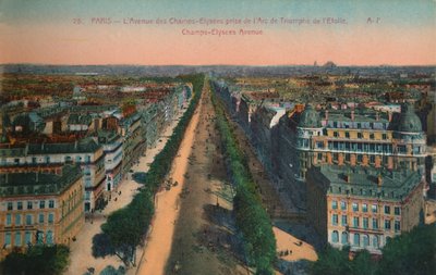 Avenue des Champs-Elysees, Paris, c1920 af Unbekannt