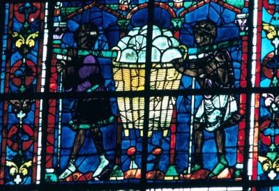 The Bakers, farvet glas, Chartres Cathedral, Frankrig, 1194-1260 af Unbekannt