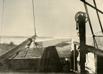 Barrierekanten bryder væk fire mil syd for Hut Point, c1908, 1909 af Unbekannt