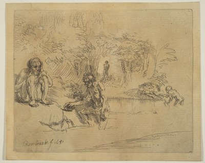 De badende, 1651. af Unbekannt