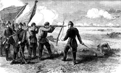 Slaget ved Bull Run, Virginia, 1861 c1880 af Unbekannt