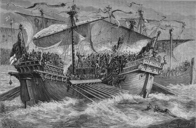 Slaget ved Dover, 24. august 1217, c1880 af Unbekannt