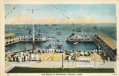 Stranden ved Marianao, Havana, Cuba, c1910 af Unbekannt