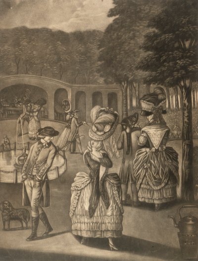 The Beautys of Bagnigge Wells, London, slutningen af det 18. århundrede af Unbekannt