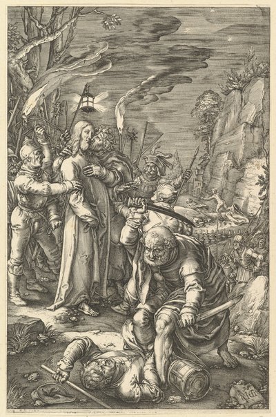 Kristi forræderi, fra The Passion of Christ, ca. 1598-1617. af Unbekannt