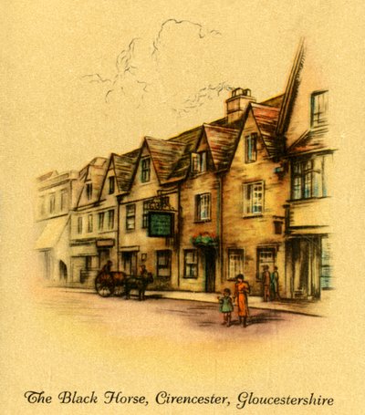 Den sorte hest, Cirencester, Gloucestershire, 1936. af Unbekannt