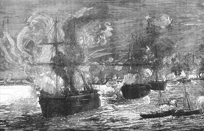 Bombardementet af Alexandria, 1882, c1882-85 af Unbekannt