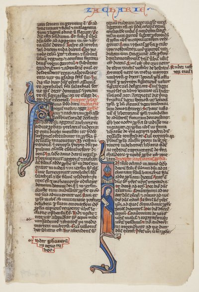 Zakarias Bog (blæk på vellum) af Unbekannt