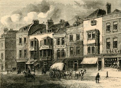 The Borough, High Street, i 1825, c1878. af Unbekannt
