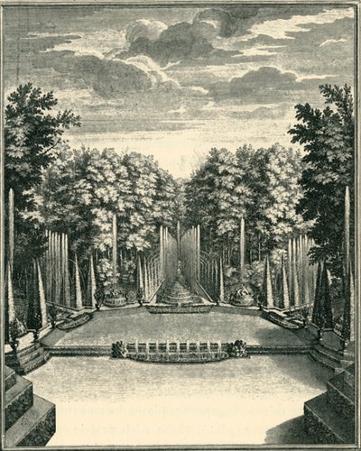 Water Theatre Bosquet i haverne i Versailles, Frankrig, 1903. af Unbekannt
