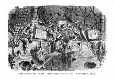 The Boston Tea Party, 16. december 1773, 1872 af Unbekannt