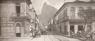 Botafogo-enden af den fashionable Rua Sao Clemente. Corcovado i det fjerne, 1914 af Unbekannt