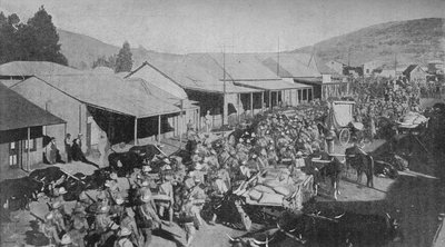 Den britiske hær marcherer gennem gaderne i Pretoria, 1902 af Unbekannt