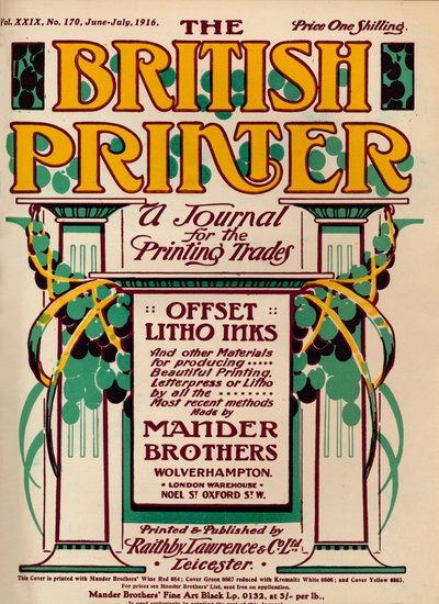 The British Printer - annonce, 1916 af Unbekannt