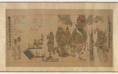 Buddhaen henvender sig til Yamaraja ved Kusinagara, 12.-13. århundrede. af Unbekannt