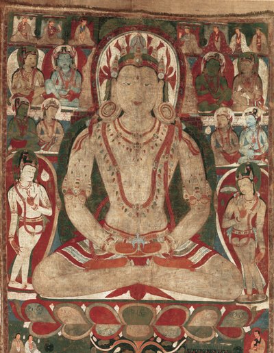 Buddha Amitayus Deltaget af Bodhisattvaer, 11. eller tidligt 12. århundrede. af Unbekannt