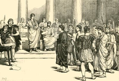 De catilinariske konspiratorer før senatet, 1890. af Unbekannt