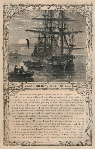 Kaptajnen hang ved værftet-armen, c1870 af Unbekannt