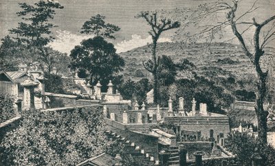 Cemetery Hill i Nagasaki, Japan, før den moderne udvidelse af byen, 1907 af Unbekannt