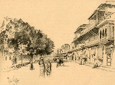 The Chandni Chowk, Delhi, Indien, c1890. af Unbekannt