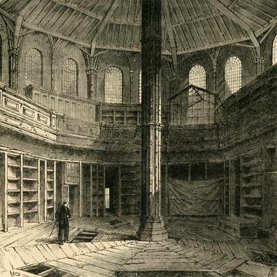 Kapitelhuset før dets restaurering, 1881. af Unbekannt
