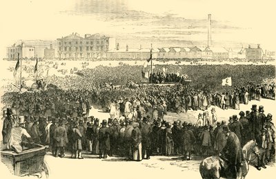 Chartistmødet på Kennington Common, 1848, c1878. af Unbekannt
