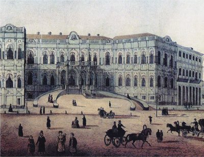 Chertkov-huset på Myasnitskaya-gaden i Moskva, 1860
