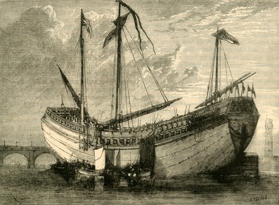 Det kinesiske junk, 1881. af Unbekannt