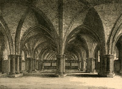The Church of St. Faith, The Crypt of Old St. Pauls, set fra Hollar, 1897. af Unbekannt