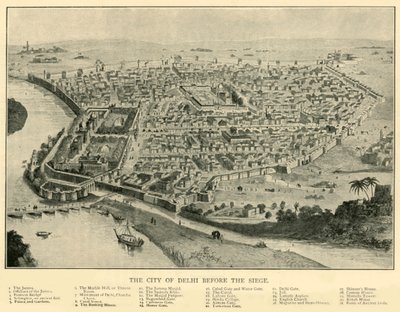 Byen Delhi før belejringen, 1901. af Unbekannt