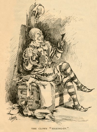 The Clown Make-Up, 1882. af Unbekannt