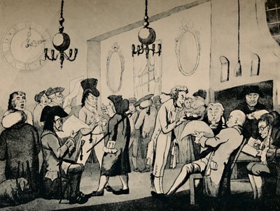 Kaffestuen i Lloyds, 1798, 1928 af Unbekannt