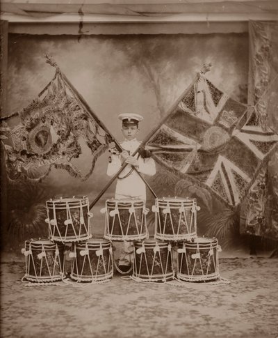 Farverne på de 1. Royal Munster Fusiliers, Rangoon, Burma, 1913 af Unbekannt