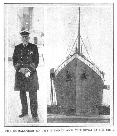 Kommandøren for Titanic og stævnerne på hans skib, 20. april 1912. af Unbekannt