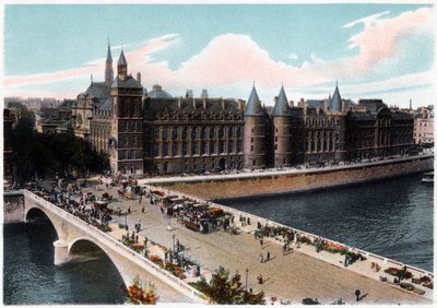 Conciergeriet og Pont Neuf, Paris, ca. 1900 af Unbekannt
