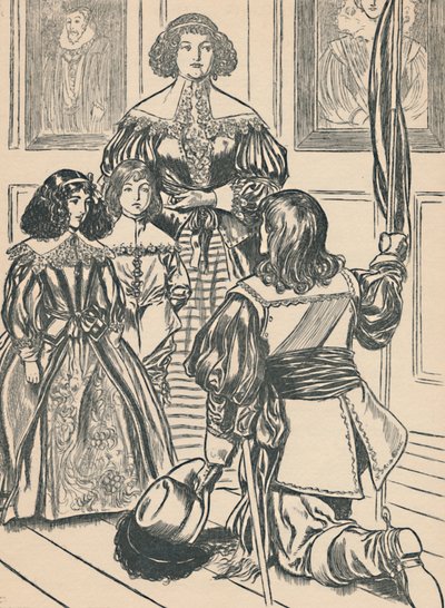 Grevinden modtager bannerne, c1907 af Unbekannt