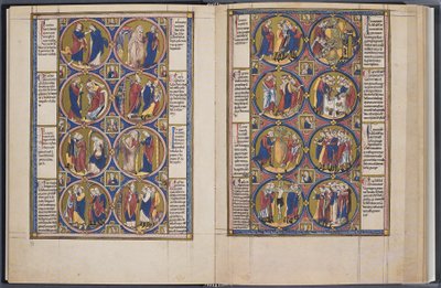 Skabelsen. Bible moralisée Codex Vindobonensis 2554, ca 1250 af Unbekannt