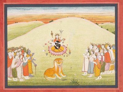 The Creation of Durga: Side fra en spredt Markandeya Purana..., ca. 1810-20. af Unbekannt