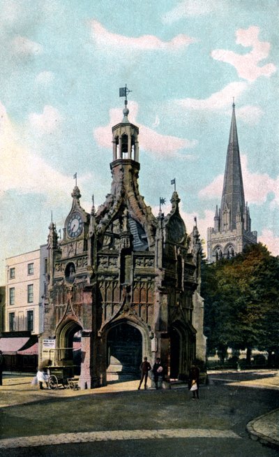 The Cross and Cathedral, Chichester, West Sussex, begyndelsen af det 20. århundrede af Unbekannt